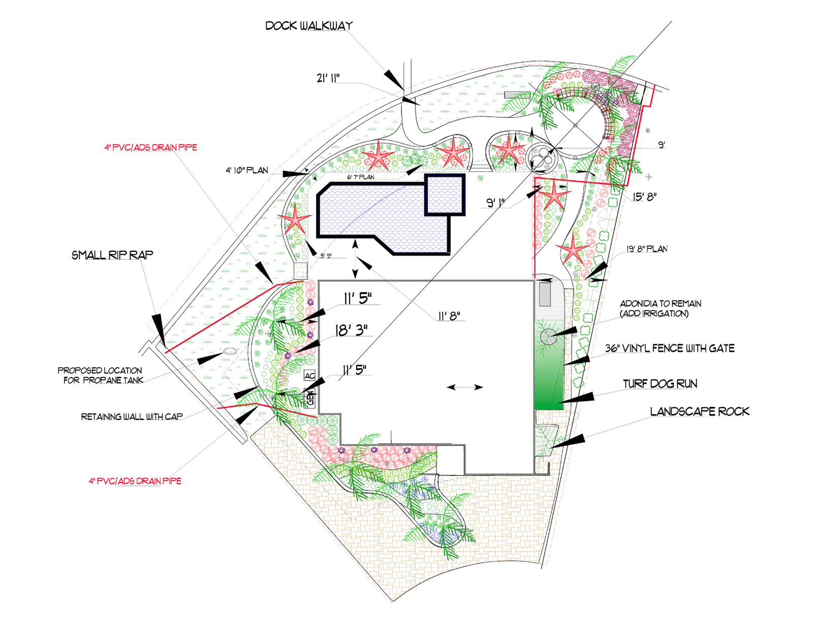 Landscape design blueprint