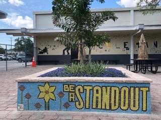 Coleman Middle School courtyard garden completed