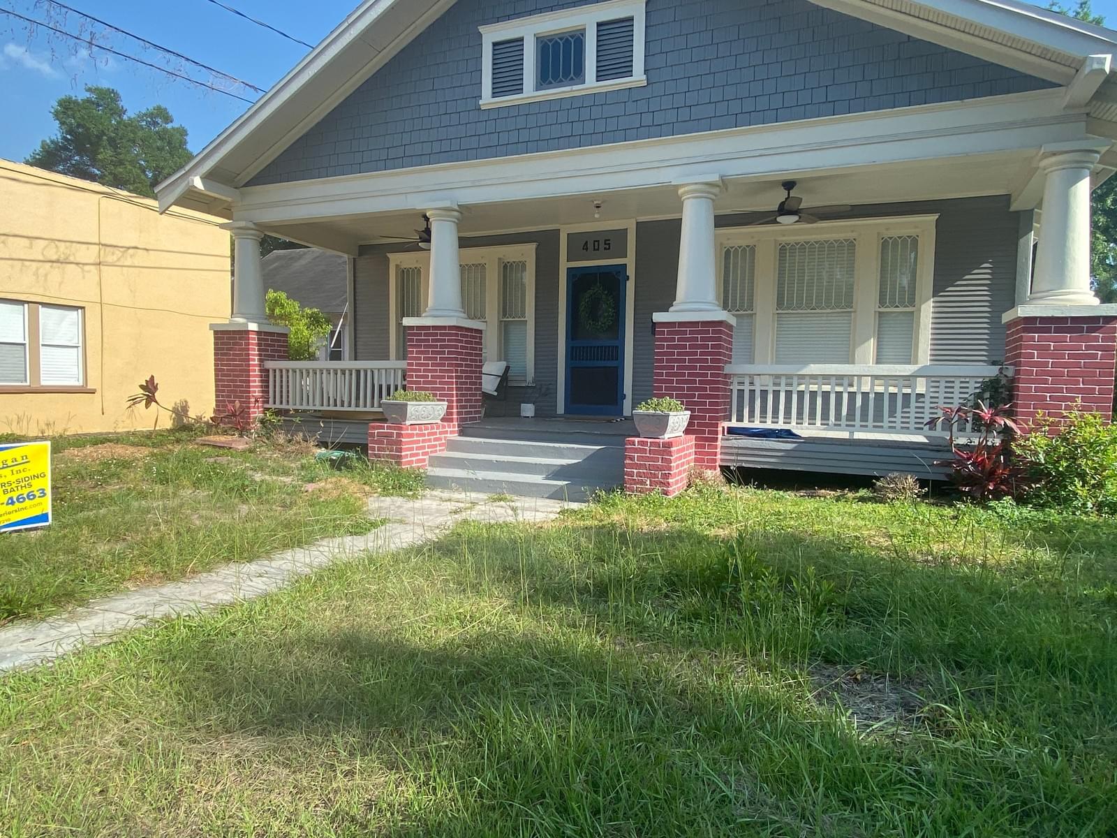 Seminole Heights Bungalow — before and after landscaping photo 1
