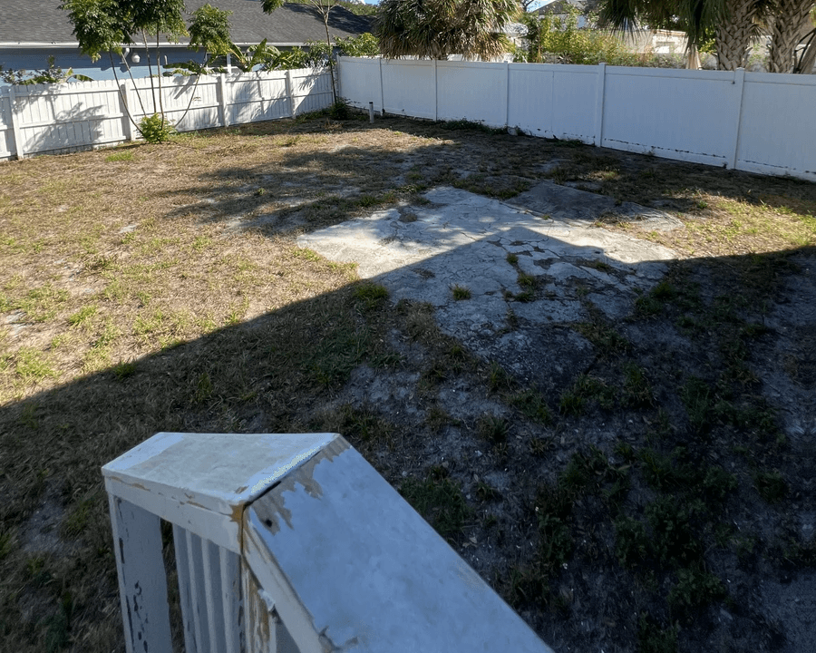 Backyard Resort Getaway before the transformation